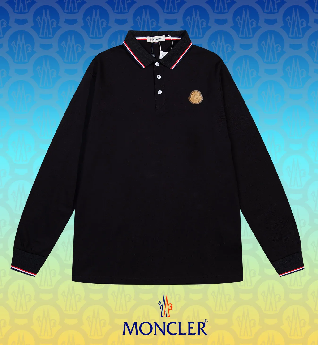 【New Arrival In Stock】𝐌𝐎𝐍𝐂𝐋𝐄𝐑~ #2025 New Arrival Quality POLO ， Breathable ， ， ， Quality。 ！ ， ！ LOGO Quality ：Black，White Sizes：M~L~XL~2XL~3XL